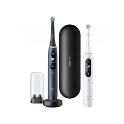 Oral-B Electric Toothbrush iO8 Series Duo Rechargeable, For adults, Number of brush heads included 2, Black Onyx/White, Number o