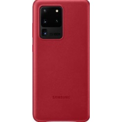 Samsung   Galaxy S20 Ultra Leather Cover Red