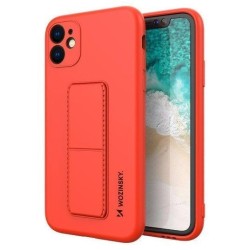 iLike Samsung  Galaxy A22 5G Kickstand Case Silicone Stand Cover Red