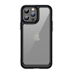 iLike Apple  iPhone 13 Pro Max Hard Cover with Gel Frame Transparent Black