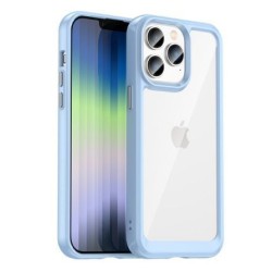 iLike Apple  iPhone 14 Pro Max hard case with a gel frame Translucent Blue