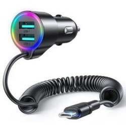 Joyroom   3-in-1 fast car charger with USB-C cable 1.5m 17W Black