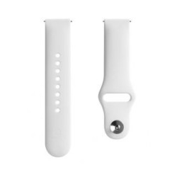 Evelatus 20mm Silicone Loop Watch Straps (S/M 110mm) White