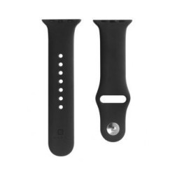 Evelatus Apple Watch 42/44/45mm Silicone Loop Watch Straps (140mm M/L) Black