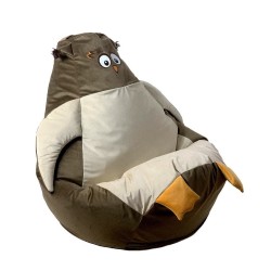 Sako sack pouffe Sowa brown-beige XL 130 x 90 cm