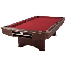 Billiard Table, Pool, Competition II, 9 ft., Mahogany, Simonis 760 red