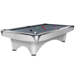 Billiard Table Dynamic III, shining white, Pool, 8 ft., Simonis 860 shark grey