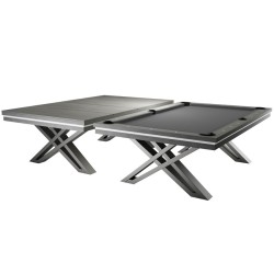 Pool Table / Dining Table, Rasson Pierce, 8 ft., Light Grey, Simonis 860 grey