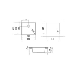 Valamu Smeg Quadra, 56 cm,...