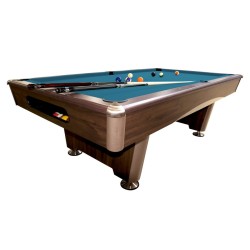 Billiard Table Dynamic Triumph, brown, Pool, 8 ft., Simonis 760 electric blue