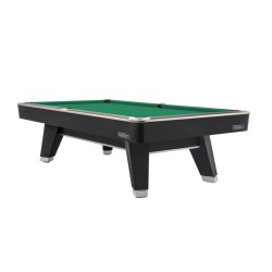 Billiard Table, Pool, Mr-Sung ACURRA by Rasson, 9 ft., matt-black (Strong Black), Simonis 760 yellow green