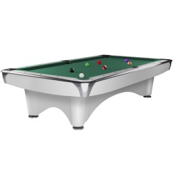 Billiard Table Dynamic III, shining white, Pool, 8 ft, Simonis 760 yellow green