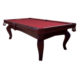 Billiard Table, Pool, Salem, 8 ft., walnut, Simonis 860 red