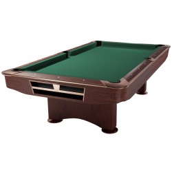 Billiard Table, Pool, Competition II, 9 ft., Mahogany, Club Cloth yellow green