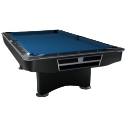 Billiard Table, Pool, Competition II, Black matt, 8 ft., Club Cloth royal blue