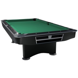 Billiard Table, Pool, Competition II, Black matt, 8 ft., Simonis 760 yellow green