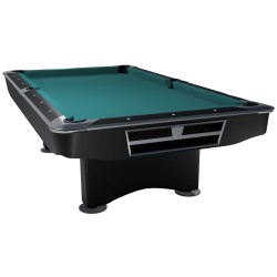 Billiard Table, Pool, Competition II, Black matt, 9 ft., Simonis 760 blue green