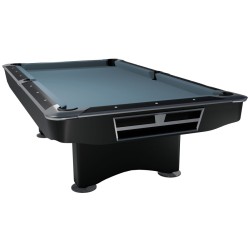 Billiard Table, Pool, Competition II, Black matt, 9 ft., Simonis 860 powder blue