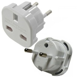 Laadimisadapter UK-EUR valge