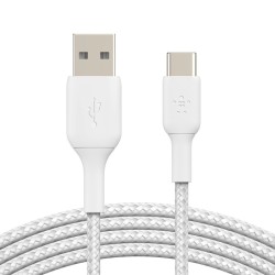 Laadimisjuhe Belkin Boost Charge Braided USB-A to USB-C 1.0m valge