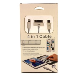 USB laadimise adapter 4in1 (microUSB-TAB-5G)