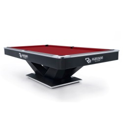 Billiard Table, Pool, Rasson Victory II Plus, Black, 9 ft., Simonis 760 red