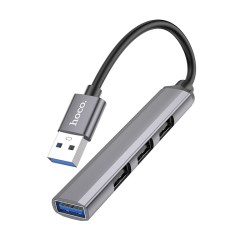 USB jaotur Hoco HB26 4-in-1 adapter USB-A to 1xUSB3.0 + 3xUSB2.0 hall