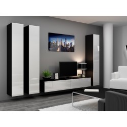 Cama Full cabinet VIGO '180' 180/40/30 white/black gloss