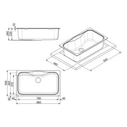 Valamu Smeg Classic, 86 cm,...