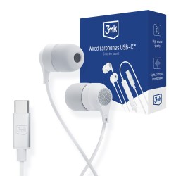 Kõrvaklapid 3mk Wired Earphones USB-C valged