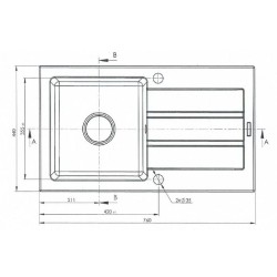 Single-bowl sink with...