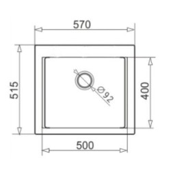 Sink PYRAMIS SIROS 57X51.5...