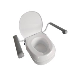 Raising toilet seat with...