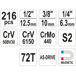 YATO YT-38841 1/4", 3/8",...