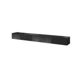 Cama TV stand VIGO SLANT 300cm (3x100) black/black gloss