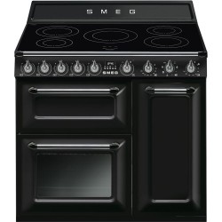 Elektripliit Smeg Victoria, 5 x induktsioon, elektriahi, aurupuhastus, 90 cm, must