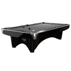 Billiard Table Dynamic III, shining black, Pool, 8 ft., Simonis 860 grey