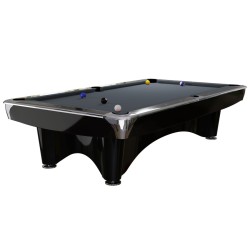 Billiard Table Dynamic III, shining black, Pool, 8 ft., Simonis 860 shark grey