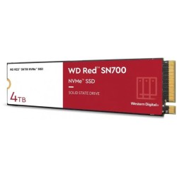 SSD|WESTERN DIGITAL|Red SN700|4TB|M.2|NVMe|Write speed 3100 MBytes/sec|Read speed 3400 MBytes/sec|TBW 5100 TB|WDS400T1R0C