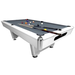 Billiard Table Dynamic Triumph, matt white, Pool, 8 ft., Simonis 860 shark grey