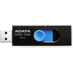 MEMORY DRIVE FLASH USB3.1 64GB/BLACK AUV320-64G-RBKBL ADATA