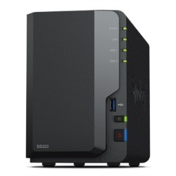 Synology | DS223 | Up to 2 HDD/SSD Hot-Swap | Realtek | RTD1619B | Processor frequency 1.7 GHz | 2 GB | DDR4