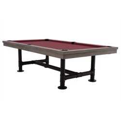 Billiard Table, Pool, Rasson Bedford, grey, 8 ft., Simonis 760 burgundy