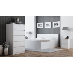 Topeshop K2 BIEL nightstand/bedside table 2 drawer(s) White