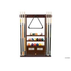 Billiard Cue & Ball Rack w/...