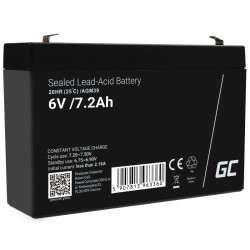 Green Cell AGM39 industrial rechargeable battery Sealed Lead Acid (VRLA) 7200 mAh 6 V