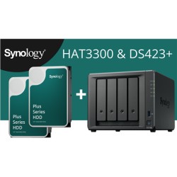 Synology DS423+ (2x4TB Bundle) 4-bay/Intel Celeron J4125/2GB DDR4/4 x 3.5" Hot-Swap/2x1GbE/2xUSB3.2/2Fan | Synology | Rack NAS |