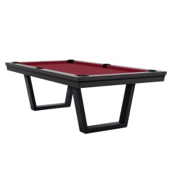 Pool Table / Dining Table, Rasson Madrid, Grey, 7 ft., Club Cloth burgundy