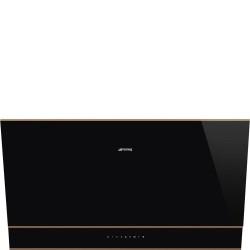 Õhupuhastaja Smeg, Dolce Stil Novo, Seina, 90 cm, 777 m³/h, 67 dB, must klaas/vask