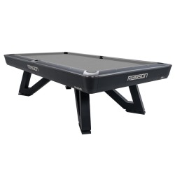 Billiard Table, Pool, Rasson Wolf, 9 ft. (Fuß), schwarz, MATCHROOM pocket size, Simonis 760 grey